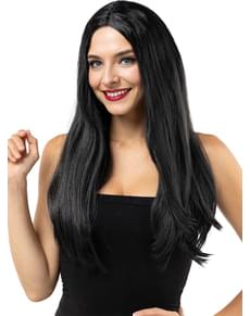 Peruca preta lisa
