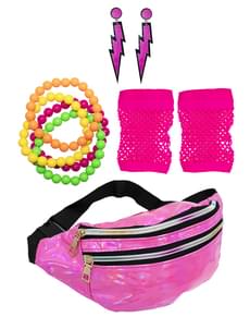 Kit acessórios Anos 80 para mulher