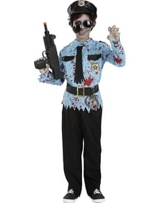 Disfraz de policía zombie con accesorios