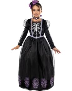 Catrina Kostym för flicka på Dagen de los Muertos