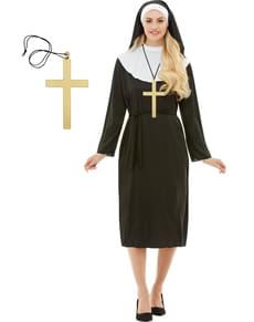 Nonne kostuum met kruis