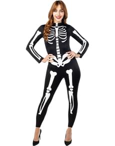 Skelett Silhouette Kostüm für Damen