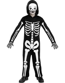 Skelettenkostuum met handschoenen voor kinderen