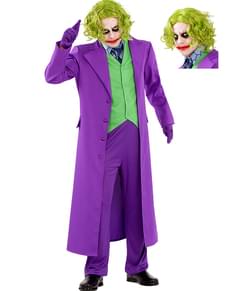Joker kostüüm koos parukaga, suurus suur - Pimedas Rüütlis