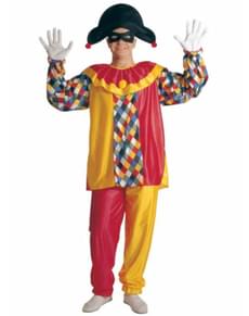 Déguisement arlequin multicolore homme