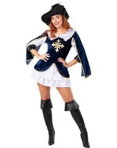 Disfraz de mosquetero para mujer talla grande