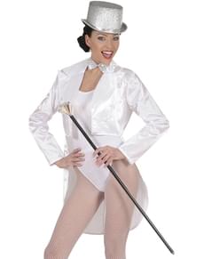 Woman's White Satin Tailcoat