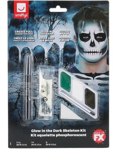 Glow in the dark make-upset skelet