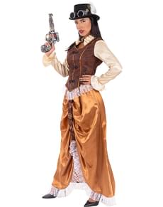 Pitkä Steampunk-asu naisille