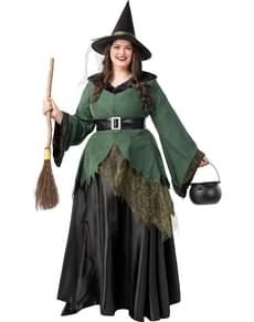 Costume da strega deluxe per donna taglia grande