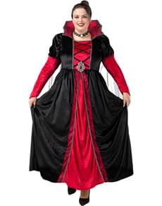 Fato de vampiresa Deluxe para mulher tamanho grande