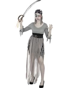 Disfraz de pirata zombie para mujer