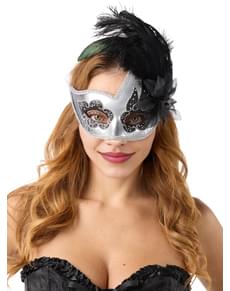 Maschera veneziana con piume