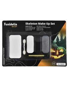Skelett-make-up-set
