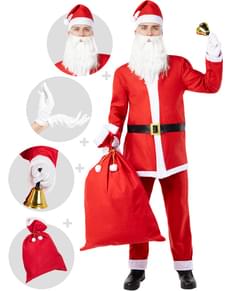 Maskeraddräkt Tomte med accessoarer för honom stor storlek