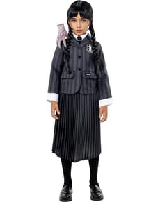 Wednesday Addams egyenruha jelmez lányoknak - Hivatalos Netflix