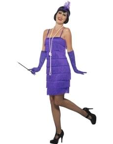 1920s Flapper Costume in Violet