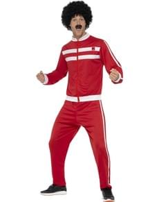 80er Jahre Kostüm rot für Herren