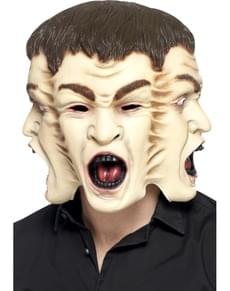 Maschera da demone triplo per uomo