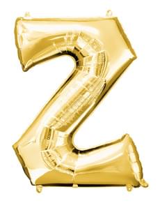 Palloncino lettera Z dorato (86 cm)