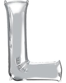 Ballon letter L zilver (86 cm)