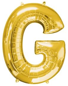 Palloncino lettera G dorato (86 cm)