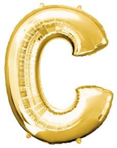 Gold Letter C Balloon