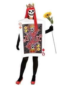 Costume da carta da gioco regina di teschi per donna