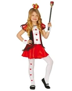 Disfraz de dama de corazones para niña