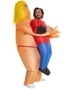 Déguisement gonflable femme strip-teaseuse adulte