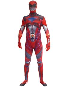 Suaugusiųjų „Red Power Ranger“ filmo „Morphsuit“ kostiumas