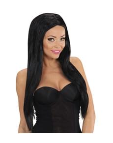 Dámske dlhé rovné čierne parochne