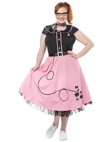 Costum de studentă anii 50 pentru femeie mărime mare