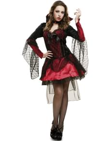 Costum de vampiriță cu voaluri negre pentru femeie