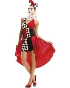 Fato de arlequim elegante para mulher