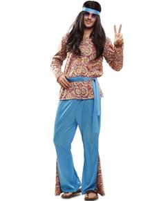 Costum de hippie psihodelic pentru bărbat