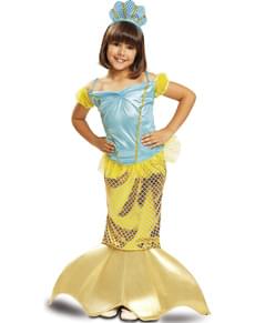 Costume da sirena gialla dei mari per bambina