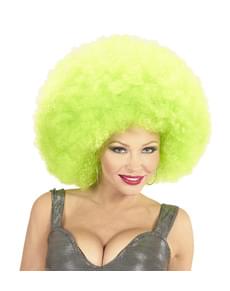 Peruca afro gigante verde deluxe em bolsa