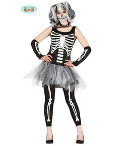 Kostium tutu szkielet czarno-biały damski