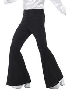 Pantaloni anni 70 neri per uomo