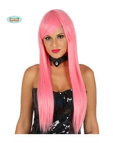 여자를위한 핑크 부드러운 프린지 가발