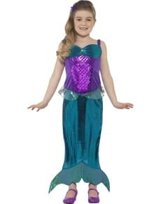 Costume da sirena magica brillante per bambina