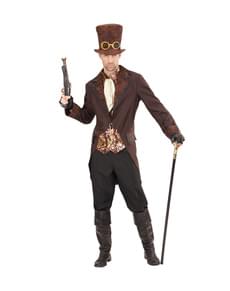 Kostüm eleganter Steampunk, braun für Männer