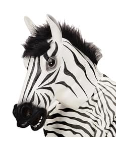 Mask hårig zebra för vuxen