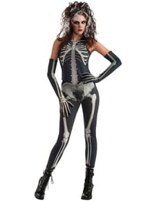 Costume scheletro nero donna