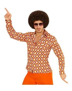 Camisa retro losangos dos anos 70 para homem