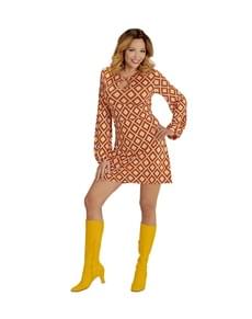 Déguisement rétro losanges des années 70 femme