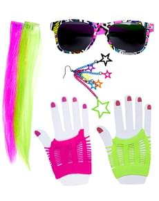 Kit costume da ragazza degli anni 80