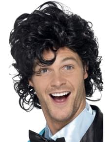 Perucă regele dansului anii 80 neagră pentru femeie