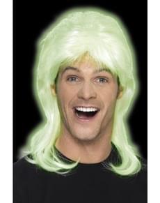 メンズ80年代蛍光金髪かつら